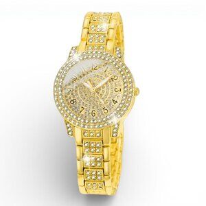 NEW - Luxurious Rhinestone Quartz Watch Hip hop Fashion Analog Watch Jewelry